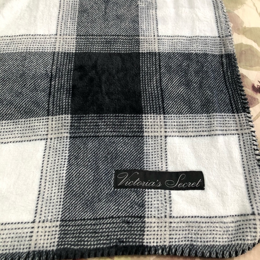Victoria secret pink plaid blanket
